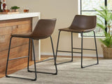 Set of 2 30" Cedric Faux Leather Barstool Vintage Brown 57583.00