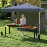 10 X 10 FT Gray Pop up Tent with Wheeled Bag and 1 Sidewall 09507160