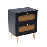 2-drawer Nightstand for Bedroom and Living Room, End Table, Side Table with 2 Hand Made 48345276