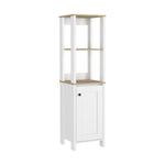 ZUN Arctic Linen Cabinet, With Four Shelves, Single Door Cabinet B128P148858