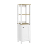 ZUN Arctic Linen Cabinet, With Four Shelves, Single Door Cabinet B128P148858