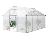 6x8 Hybrid Polycarbonate Greenhouse Silver 36140832