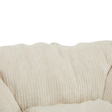 Olbia Indoor Bean Bag Chair, Beige Faux Fur N775P265556B