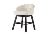 360 Degree Swivel Bar Stool with Stunning Nailhead Trim, Set of 2, Beige N779P326955B
