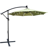 10 ft Outdoor Patio Umbrella Solar Powered LED Lighted Sun Shade Market Waterproof 8 Ribs Umbrella W65642335