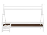 Twin House Platform Bed with Stairs, Solid Wood Twin Bed Frame, Low Profile and Childlike Fun W1580P354718