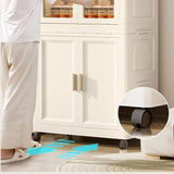 25.59" Side Wide Folding Wardrobe , 25.59"15.75"57.09", with Magnetic Door, Plastic Storage 48599802