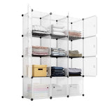 ZUN 12-Cube Storage Shelf Cube Shelving Bookcase Bookshelf Organizing Closet Toy Organizer Cabinet White 74988135