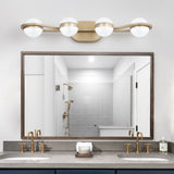 ZUN (Same as W134067503/L2001) Modern Minimalist Gold Bathroom Vanity Light, 4 Bulb Acrylic Shades, Wall W1340P206795