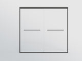 44-48 in. W x 72 in. H Double Sliding Shower Door, Semi-frameless Bypass Bathroom Sliding Door with W1920P300302