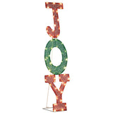 Lighted JOY Letter Sign Christmas Yard Decorations, Pre-lit 2D Letter Display with 45 LED Warm White 29812742
