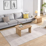 ZUN 47.24*23.62 inch and 35.43*31.49 inch Rectangle Wood Detachable Coffee Table, Single L Shape W2317P233130