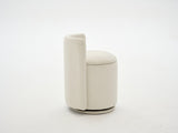 075-Velvet Fabric Swivel Accent Chair, Comfy Barrel Vanity Chair With Curved Backrest, Upholstered W527P557552