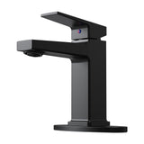 Matte Black Single Handle Bathroom Faucet with Deck For 1 or 3 Holes,Laundry Vanity Sink Faucet with 22323489