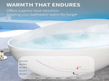 63" Freestanding Solid Surface Bathtub, Luxury Engineered Stone Resin Freestanding Soaking Bathtub T5287P510107
