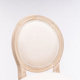 French Country Wooden Barstools With Upholstered Seating , Beige and Natural ,Set of 2 W162290983