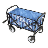 ZUN Minimeetall Colorful Collapsible Foldable Cart with strapping system, Beach ,Utility 75688128