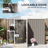 Steel Storage Shed Garden Tool house 7' x 4' White-AS 94194656