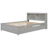 Full Bed with Trundle,Bookcase,Grey W50446123