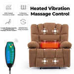 ZUN Massage Recliner Chair Sofa with Heating Vibration W1403P152417