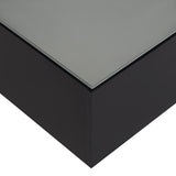 ZUN ON-TREND Square High Glossy Coffee Table with 16-color LED Strip Lights, Modern Center Table with N721P191980B