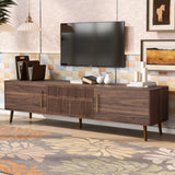 Mid Century TV Stand 2 Drawers, Media Console Table for TVs up to 80'', Entertainment Center N710P222772P