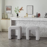 24'' Boucle stool Set of 2,Dining Chairs for Home Kitchen Island,Grey N780P187017G