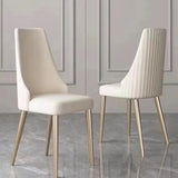 ZUN Dining Chair with PU Leather White strong metal legs W509P167721