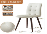Dining Chairs Set of 2PCS/CTN Kitchen Mid Century Modern Chairs with Wood Legs and PU Leather W5630P456169