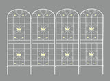 4 Pack Metal Garden Trellis 86.7" x 19.7" Rustproof Trellis for Climbing Plants Outdoor Flower W1586P151252