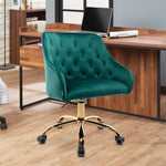 ZUN COOLMORE Velvet Home Office Desk Chair, Modern Cute Computer Chair, Wheels Height Adjustable W39531817