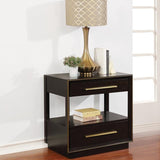 Smoked Peppercorn 2-drawer Nightstand B062P145477