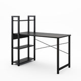 ZUN Computer desk bookcase integrated desktop table Home bedroom table Steel frame computer desk student W2781P191946