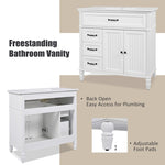 ZUN 36" Bathroom Vanity with Sink, Bathroom Cabinet with Drawers, Solid Frame and MDF Board, One N759P207685K