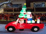 8ft Inflatable Santa Car Decor - Built-in LED Lights, Christmas TreeSnowmenPenguin, Colorful 19474685