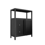 Black Large Capacity Bamboo Cabinet Furniture for Bathroom Living Room Bathroom Bamboo W2207P327622