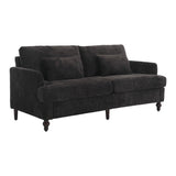 ZUN COOLMORE Mid Century Modern chenille Fabric Loveseat sofa, 2-Seat Upholstered Loveseat Sofa Modern W395P151900