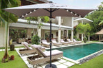 ZUN 10 x 6.5t Rectangular Patio Solar LED Lighted Outdoor Umbrellas with Crank and Push Button Tilt for W65690316