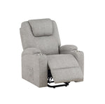 ZUN ACME Evander Recliner w/Power Lift, Light Gray Chenille LV02180