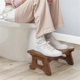 Teak Wood Toilet Stool with Non-slip Foot Pads 45048454