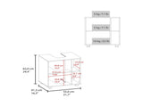 Storage Cabinet 24.4" H, 1 Door, 4 Shelves, 2 Legs, White - Bathroom B097P395910