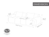 Loveseat Modular Sectional Sofa for Living Room, Comfy Tufted Cloud Floor Couch with 2 Pillows, W5385P455461