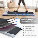 ZUN 2 in 1 Under Desk Electric Treadmill 2.5HP, Remote Control, Display, Walking Jogging Running Machine MS299246AAE