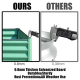 6x3x1.5ft Galvanized Raised Garden Bed, Outdoor Planter Garden Boxes Large Metal Planter Box for W1859P197897