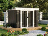 6x4 FT Garden Shed for Patio Outdoors Storage Shed Metal Frame design Sliding Door W2794P482553