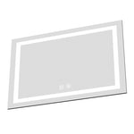 ZUN 48 x 36 Inch Frameless Rectangular LED Bathroom Vanity Mirror with Touch Sensor, Anti-Fog, and 3 21S0305-48