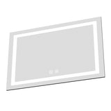 ZUN 48 x 36 Inch Frameless Rectangular LED Bathroom Vanity Mirror with Touch Sensor, Anti-Fog, and 3 21S0305-48