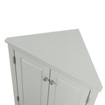 ZUN Grey Triangle Bathroom Storage Cabinet with Adjustable Shelves, Freestanding Floor Cabinet for Home 26880253