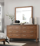 Transitional Bedroom Furniture 1pc Dresser of 6x Drawers Light Brown Finish Wooden B011P286828