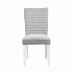 ZUN Grey and White Tufted Back Side Chairs B062P182767